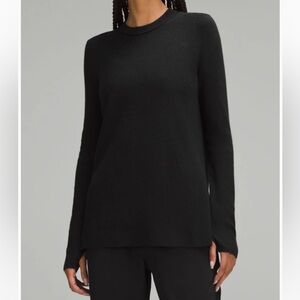 Lululemon Athletica Black Knit Long Sleeve Top